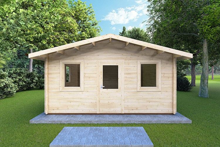 Casetta da giardino CHIARA 5x4 44mm, vista frontale