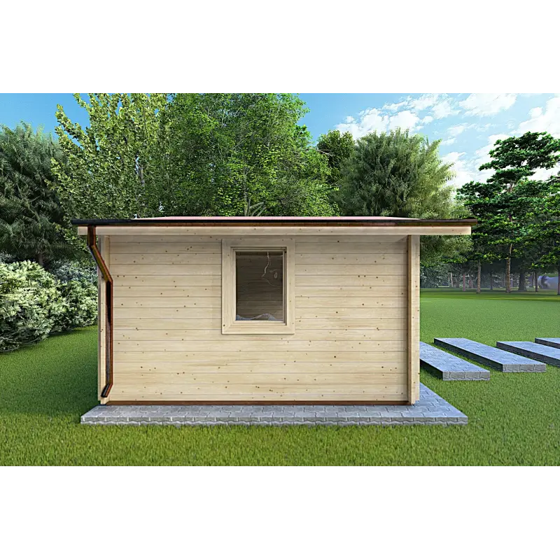Casetta da giardino CHIARA 5x4 44mm, lato sinistro