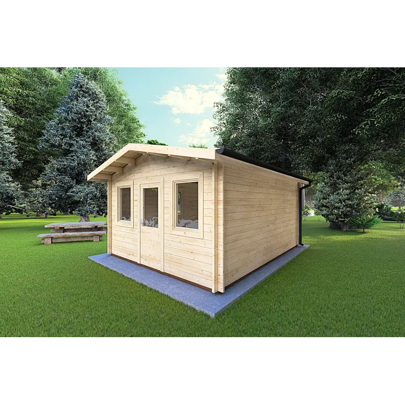Casetta in legno CHIARA 5x6 44mm, fronte lato destro
