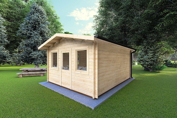 Casetta in legno CHIARA 6x3 44mm, fronte lato destro