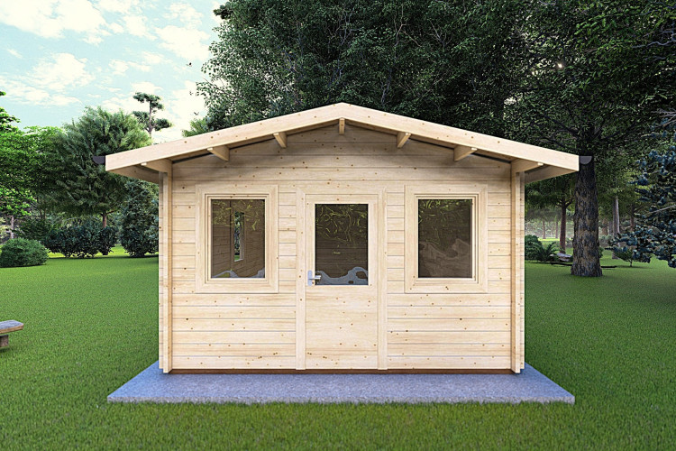 Casetta in legno CHIARA 6x3 44mm, vista frontale