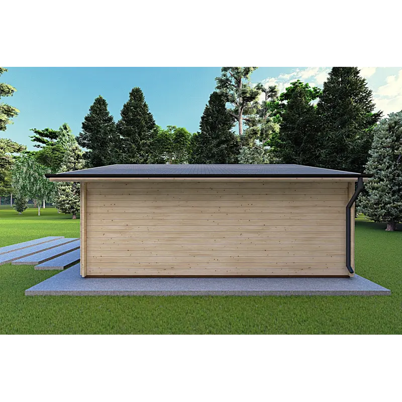 Casa di legno CHIARA 6x6 44mm, lato destro