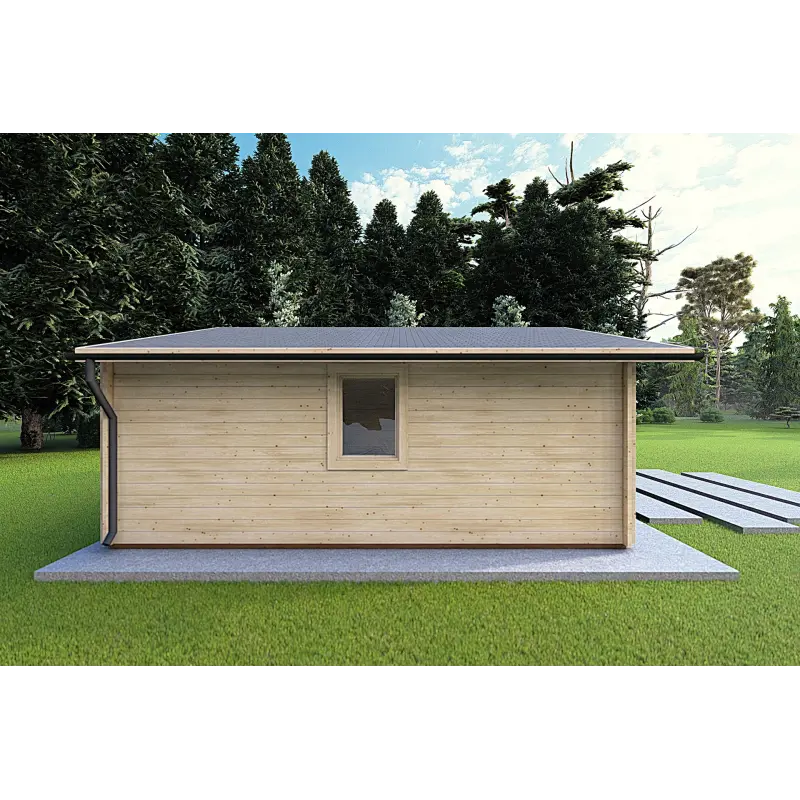 Casa di legno CHIARA 6x6 44mm, lato sinistro