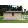 Casa di legno CHIARA 6x6 44mm, lato sinistro