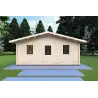 Casa di legno CHIARA 6x6 44mm, vista frontale