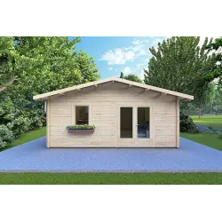 Casa in legno da giardino EMILY 6x5 44mm, vista frontale