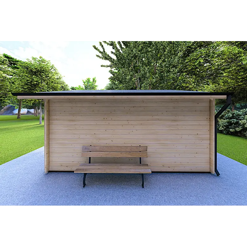 Casa in legno da giardino EMILY 6x5 44mm, lato destro