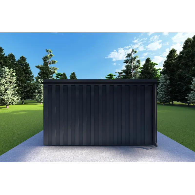 Bungalow in legno VISION 1 con patio 4x14 44/100/30/40 mm, retro color antracite