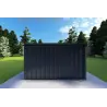 Bungalow in legno VISION 1 con patio 4x14 44/100/30/40 mm, retro color antracite