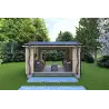 Gazebo in legno STELLA 4x3 68mm, vista frontale