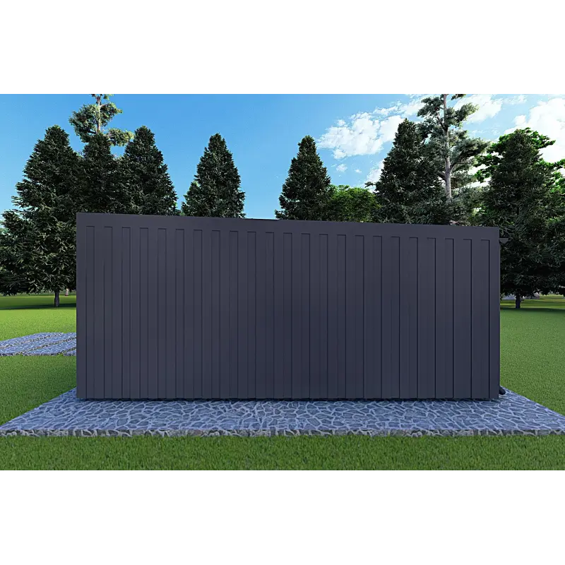 Bungalow di legno VISION 2 con patio 8x6 60/100/30/40 mm, lato destro modello antracite