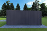 Bungalow di legno VISION 2 con patio 8x6 60/100/30/40 mm, lato destro modello antracite