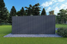 Bungalow di legno VISION 2 con patio 8x6 60/100/30/40 mm, lato sinistro modello antracite