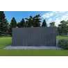 Bungalow di legno VISION 2 con patio 8x6 60/100/30/40 mm, lato sinistro modello antracite