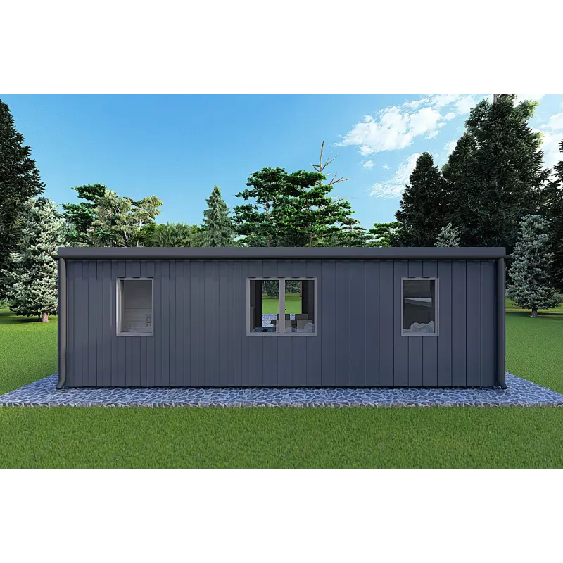 Bungalow di legno VISION 2 con patio 8x6 60/100/30/40 mm, retro modello antracite