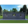 Bungalow di legno VISION 2 con patio 8x6 60/100/30/40 mm, retro modello antracite
