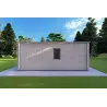 Bungalow di legno VISION 2 CUBE "C" con patio 7x8 44/100/30/40 mm, retro modello grigio legno