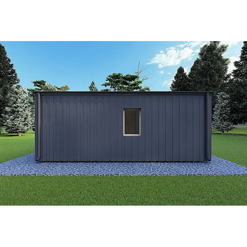 Bungalow di legno VISION 2 CUBE "C" con patio 7x8 44/100/30/40 mm, retro modello antracite