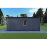Bungalow di legno VISION 2 CUBE "C" con patio 7x8 44/100/30/40 mm, retro modello antracite