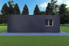 Bungalow di legno VISION 2 CUBE "C" con patio 7x8 44/100/30/40 mm, lato destro modello antracite