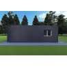 Bungalow di legno VISION 2 CUBE "C" con patio 7x8 44/100/30/40 mm, lato destro modello antracite