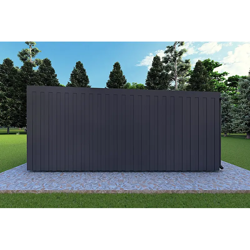 Bungalow in legno VISION 3 con patio 10x6 60/100/30/40 mm, lato destro color antracite