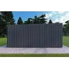 Bungalow in legno VISION 3 con patio 10x6 60/100/30/40 mm, lato sinistro color antracite