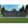 Bungalow in legno VISION 3 con patio 10x6 60/100/30/40 mm, retro color antracite