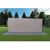 Bungalow in legno VISION 3 con patio 10x6 60/100/30/40 mm, lato destro color grigio legno