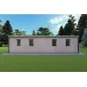 Bungalow in legno VISION 3 con patio 10x6 60/100/30/40 mm, retro color grigio legno
