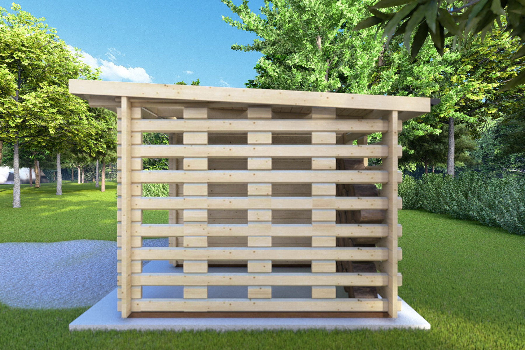 Casetta da giardino LISA 3x3 44mm, lato destro