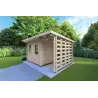 Casetta da giardino LISA 3x3 44mm, fronte lato destro