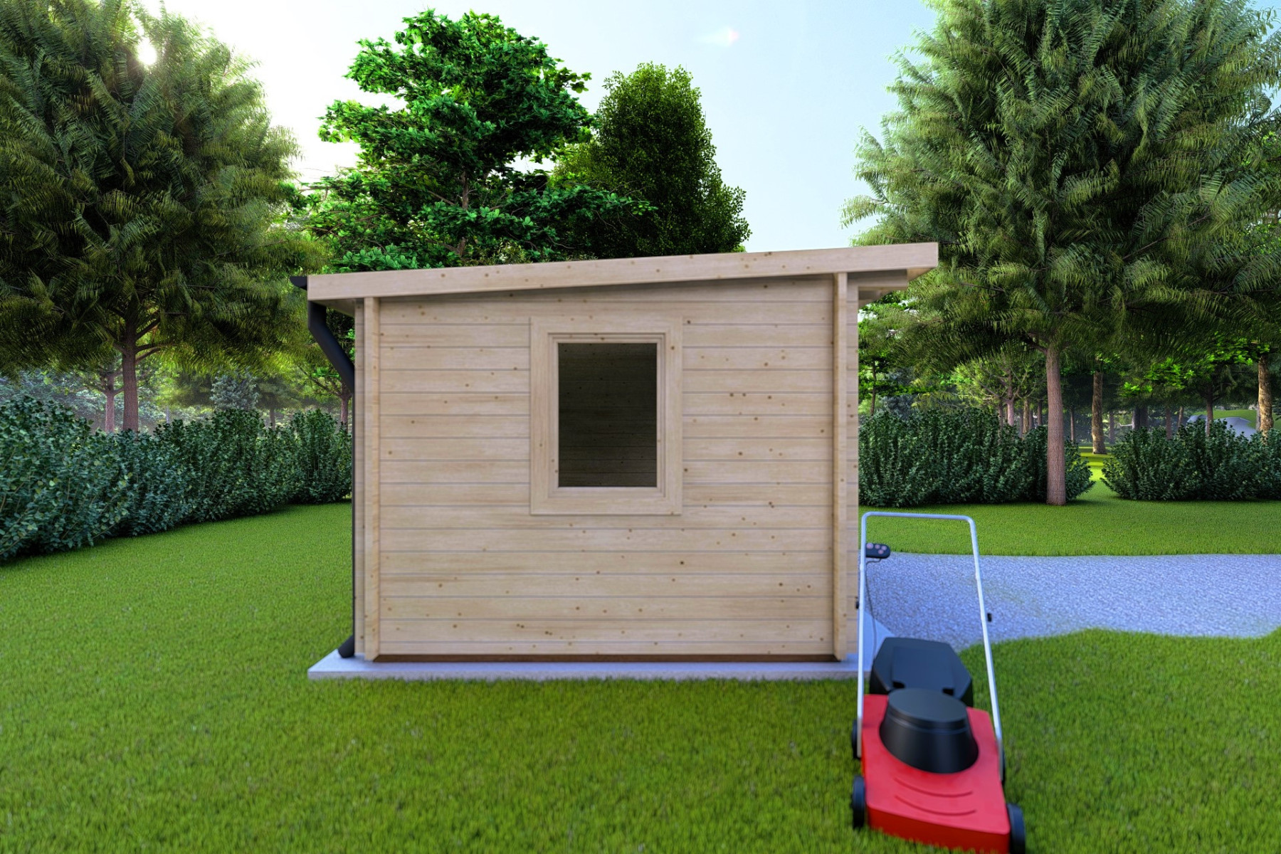Casetta da giardino LISA 3x3 44mm, lato sinistro