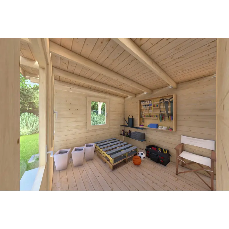 Casetta da giardino LISA 3x3 44mm, interno