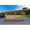 Tettoia in legno con chiusura parziale 22.4 m², retro