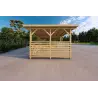 Tettoia in legno con chiusura parziale 22.4 m², lato sinistro