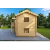 Casa di legno prefabbricata due piani GILDA 44/140/44 mm, lato destro