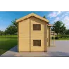 Casa di legno prefabbricata due piani GILDA 44/140/44 mm, lato sinistro