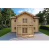Casa di legno coibentata GILDA 98 m² 44/100/44 mm, vista frontale