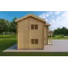 Casa di legno coibentata GILDA 98 m² 44/100/44 mm, lato sinistro