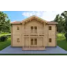 Casa di legno coibentata GILDA 98 m² 44/100/44 mm, retro
