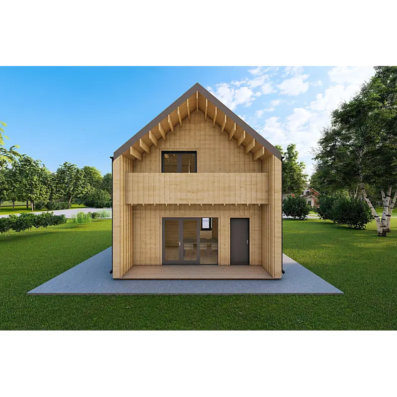 Casa prefabbricata con cladding PENELOPE 12x6 44/120/30/40 mm, retro