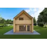 Casa prefabbricata con cladding PENELOPE 12x6 44/120/30/40 mm, retro