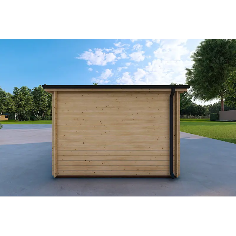 Garage in legno 6x3.5 44mm, retro