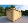 Garage in legno 6x3.5 44mm, fronte lato destro