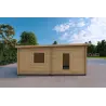 Garage in legno 6x3.5 44mm, lato sinistro