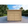 Garage in legno 6x3.5 44mm, vista frontale