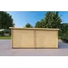 Garage in legno 6x3.5 44mm, lato destro