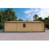 Garage di legno doppio indipendente con ripostiglio personale 9.6x6.4 44+100+40 Cladding, vista frontale