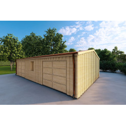 Garage doppio indipendente con ripostiglio personale 9.6x6.4 44/100/40 Cladding, fronte lato destro